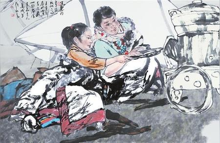 王万成水墨人物画：存形取意，梦萦高原