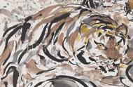 《老虎》画作的独特魅力：吴冠中笔下的自然传奇