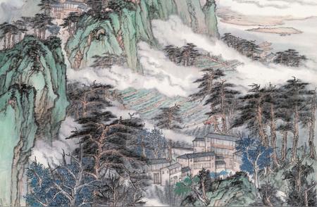 1. 石峰中国山水画：江山万里展现龙年贺岁之美