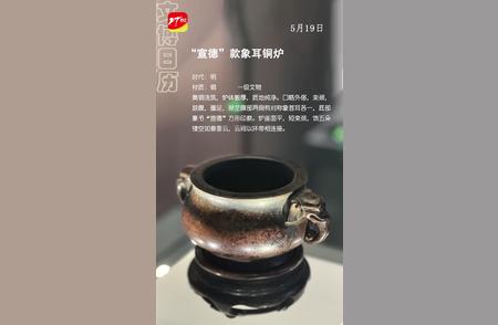 文博日历揭秘：宣德款象耳铜炉的历史与文化价值